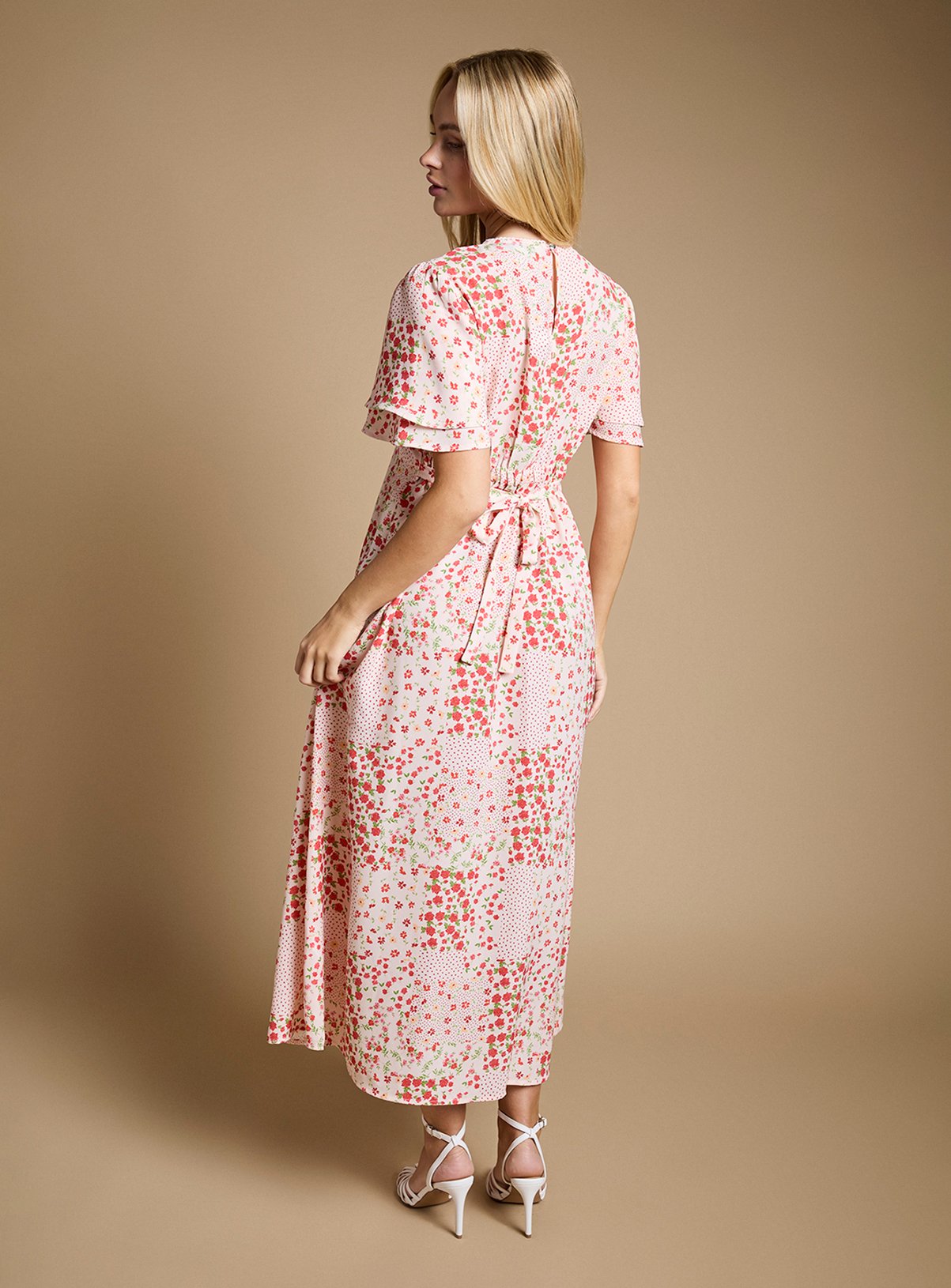 DOROTHY PERKINS Angel Sleeve Seam Detail Midaxi Dress 14 - Image 3 thumbnail